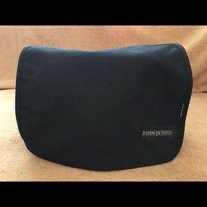 John Peters Unisex Black Messenger Bag Vintage